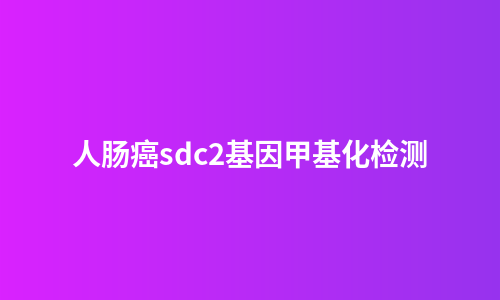 人肠癌sdc2基因甲基化检测