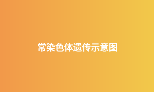 常染色体遗传示意图