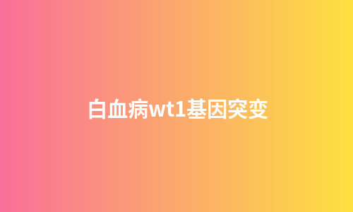 白血病wt1基因突变