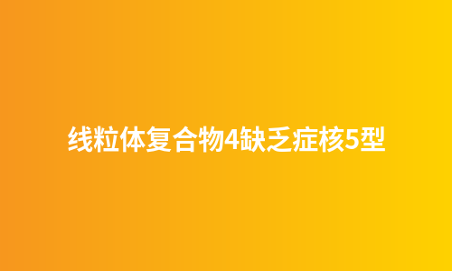 线粒体复合物4缺乏症核5型
