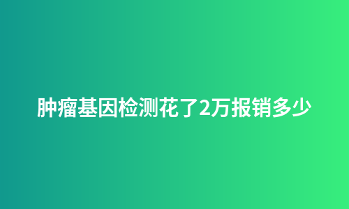 肿瘤基因检测花了2万报销多少