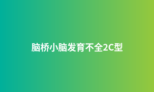 脑桥小脑发育不全2C型
