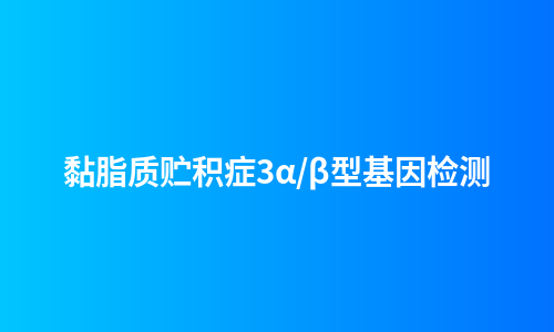 黏脂质贮积症3α/β型基因检测