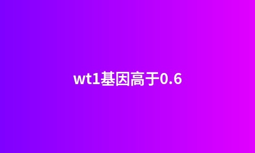 wt1基因高于0.6