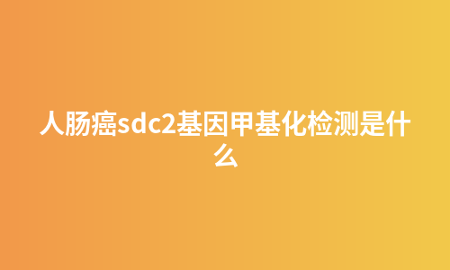 人肠癌sdc2基因甲基化检测是什么