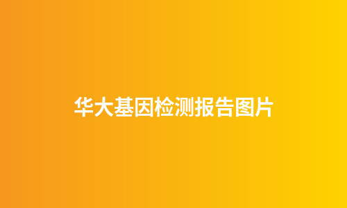 华大基因检测报告图片