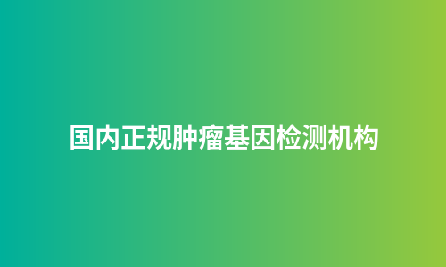 国内正规肿瘤基因检测机构