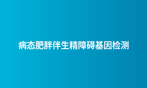 病态肥胖伴生精障碍基因检测