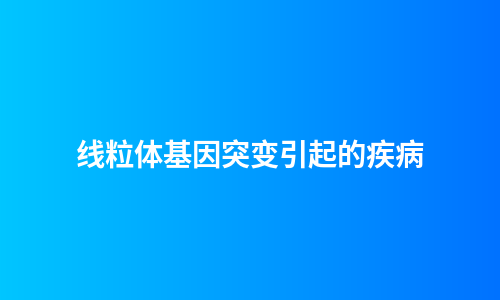 线粒体基因突变引起的疾病