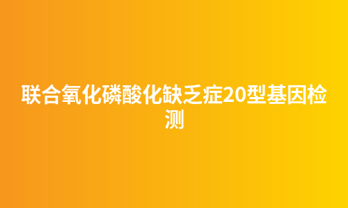 联合氧化磷酸化缺乏症20型基因检测