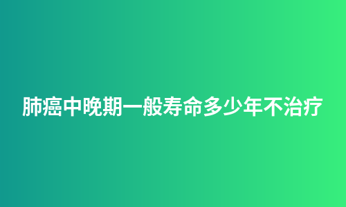 肺癌中晚期一般寿命多少年不治疗