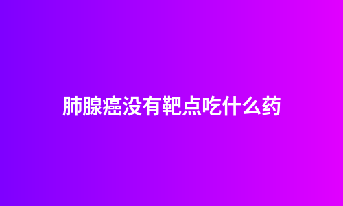肺腺癌没有靶点吃什么药